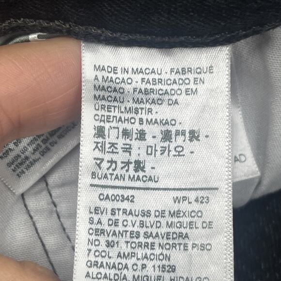 Levi’s 501 Original Button Fly Big E Black Denim Selvedge Men's 32x32 Jeans - Picture 8 of 16